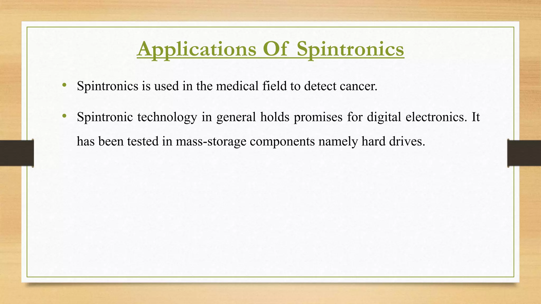 Spintronics Technology | PPTX | Data Storage and Warehousing | Computing