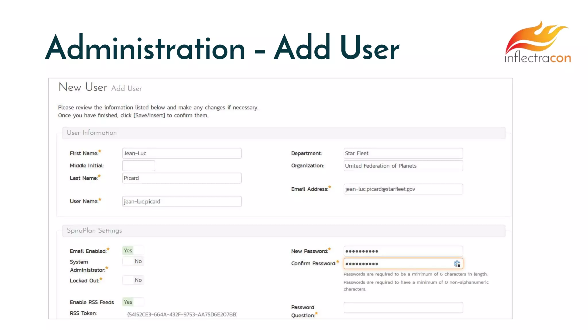 Administration – Add User
 