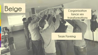 L’organisation
lance ses
transformations
Team Forming
Beige
 