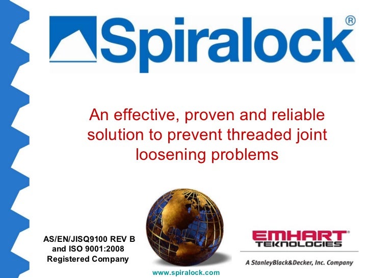 Spiralock Self Locking Threaded Fastening Solution