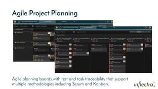 ®®
Agile Project Planning
Agile planning boards with test and task traceability that support
multiple methodologies including Scrum and Kanban.
 