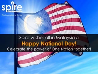 Spire Wishes all in Malaysia a Happy National Day!