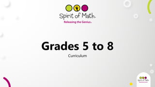 Grades 5 to 8
Curriculum
 