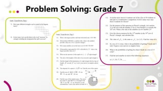 Problem Solving: Grade 7
 