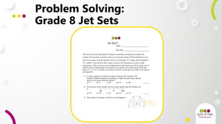 Problem Solving:
Grade 8 Jet Sets
 