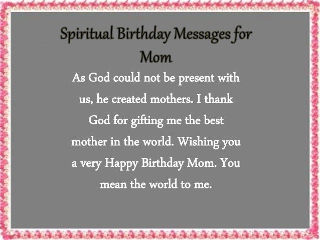 birthday wishes to a spiritual mother