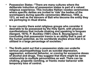 Possession State Spiritual Emergencies | PPT