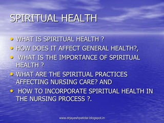 Spiritual health