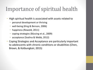Spiritual health and adolescents with ADHD and Learning Disabliities PPT