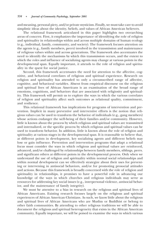 Spirituality in the lives of African Americans | PDF