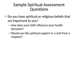 Comprehensive Guide to Spiritual Needs in Public Health Nursing | PPTX