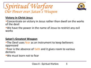 Foundation Class Spiritual Warfare PPT