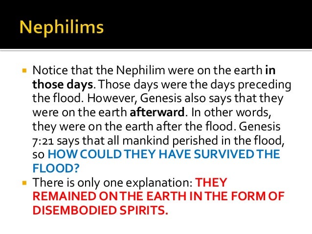 Image result for nephilim disembodied spirits called demons