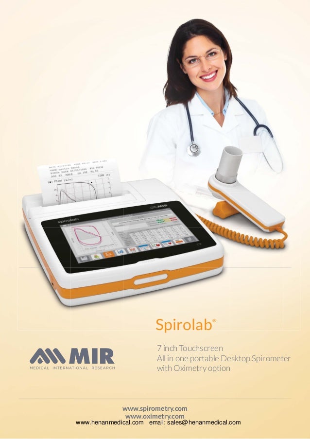 Spirolab Spirometer with Oximetry option