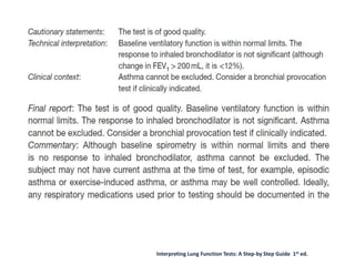 Interpreting Lung Function Tests: A Step-by Step Guide 1st ed.
 