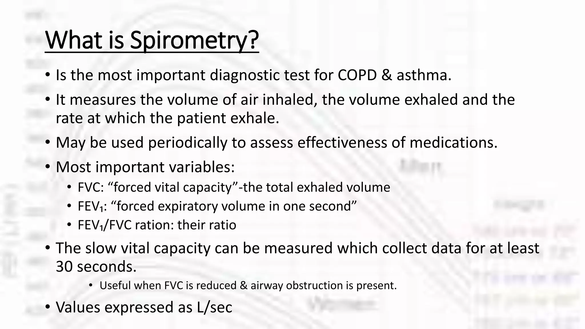 Spirometry vs Peak expiratory flow rate PPT