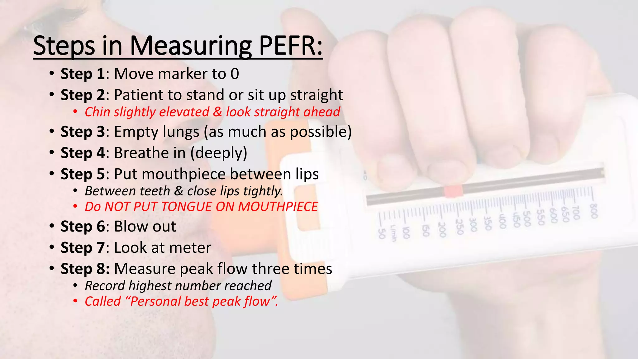 Spirometry vs Peak expiratory flow rate PPT