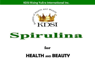 KDSI Rising Yuera International Inc.: Spirulina Presentation by Jeffrey M. Lupo