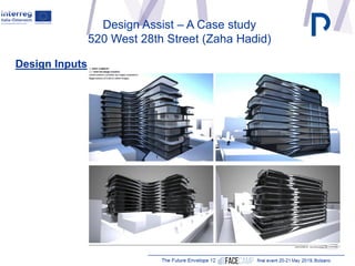 Design Inputs
Design Assist – A Case study
520 West 28th Street (Zaha Hadid)
 