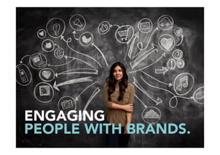ENGAGING
PEOPLE WITH BRANDS.
 