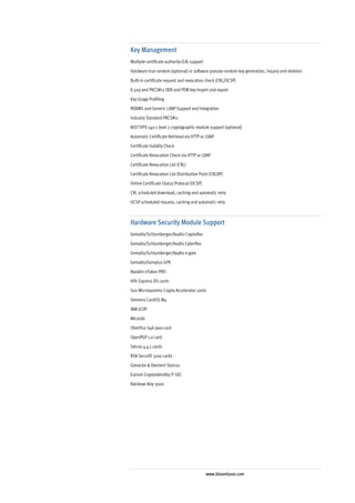 Bloombase Spitfire StoreSafe Security Server Specifications | PDF