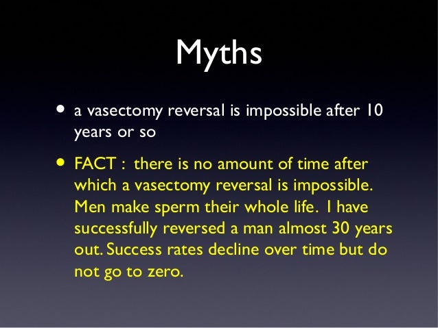 How to have a baby after a vasectomy