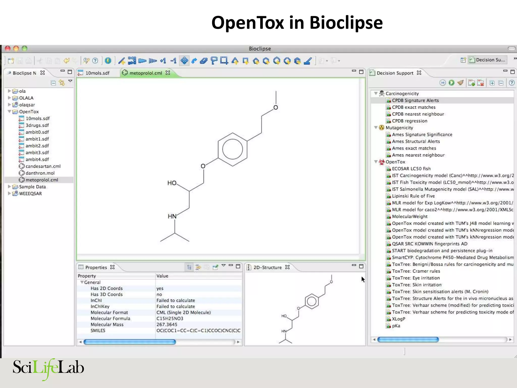 OpenTox in Bioclipse
 