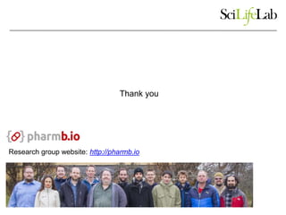 Research group website: http://pharmb.io
Thank you
 