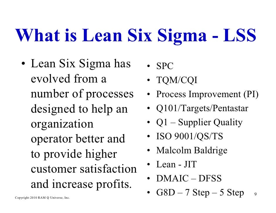 Asq Auto Div Lean Six Sigma Webinar