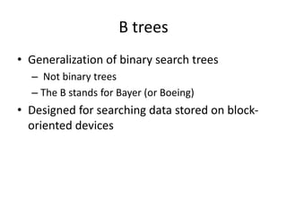 B trees | PPT