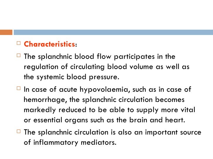 splanchnic circulation splanchnic