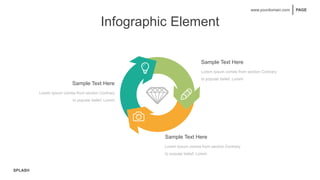 SPLASH
PAGE
www.yourdomain.com
Infographic Element
Sample Text Here
Lorem Ipsum comes from section Contrary
to popular belief, Lorem
Sample Text Here
Lorem Ipsum comes from section Contrary
to popular belief, Lorem
Sample Text Here
Lorem Ipsum comes from section Contrary
to popular belief, Lorem
 