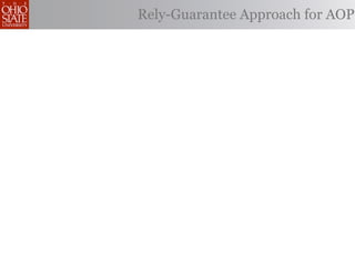 Rely-Guarantee Approach for AOP
 