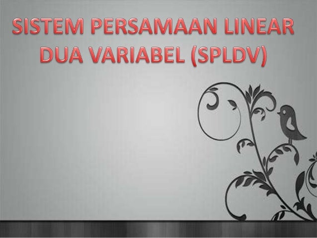 Sistem persamaan linear dua variabel