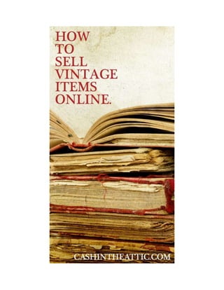 How to sell Vintage Items Online
