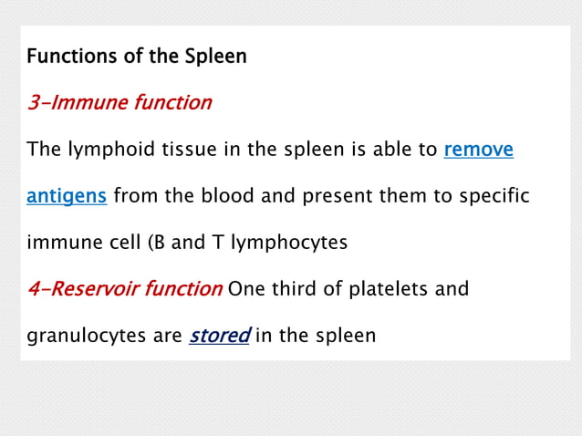 Spleen function and structure.ppt | Blood Disorders | Diseases and ...