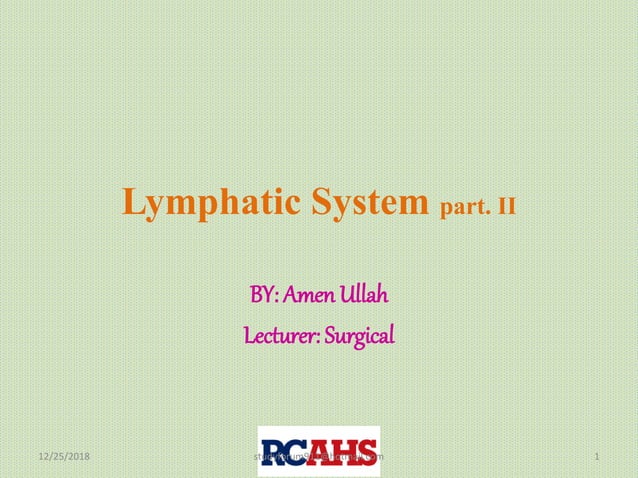 Spleen, thymus Organs of the Lymphatic System | PPTX