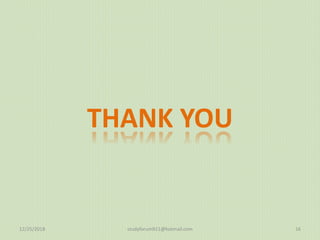 THANK YOU
12/25/2018 studyforum911@hotmail.com 16
 