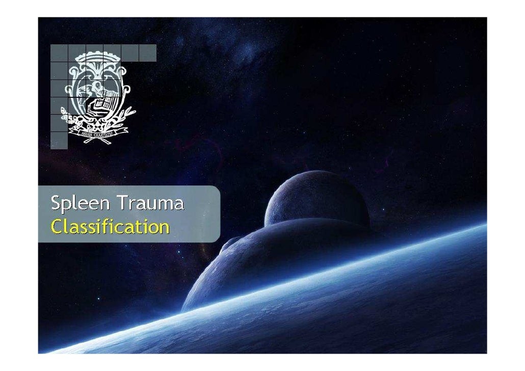 Spleen trauma classification