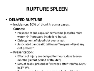The Spleen : Trauma & Portal Hypertension | PPTX