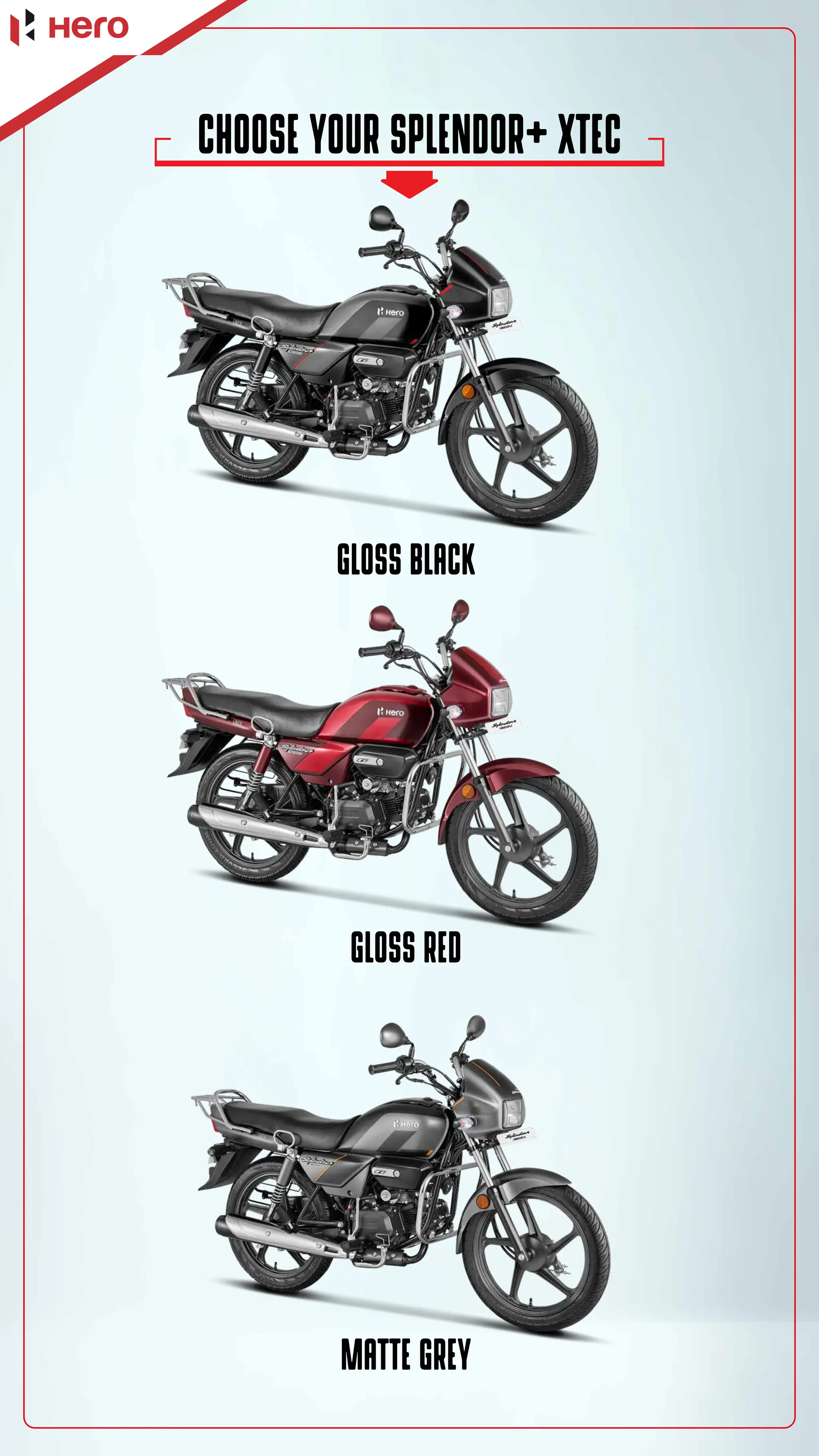 Splendor Plus Xtec 2.0 Brochure | Hero Motocorp | PDF