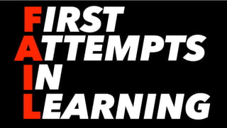 F
A
I
L
IRST
TTEMPTS
N
EARNING
 