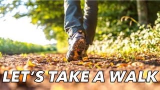 LET’S TAKE A WALK
 