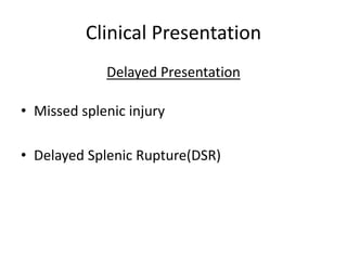 Splenic trauma | PPTX