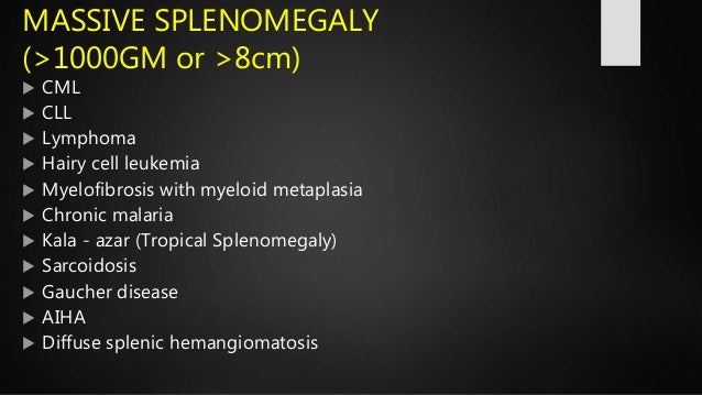 Image result for splenomegaly features