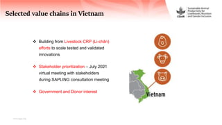 Sustainable Animal Productivity for Livelihoods, Nutrition and Gender inclusion in the Northwest Highlands of Vietnam