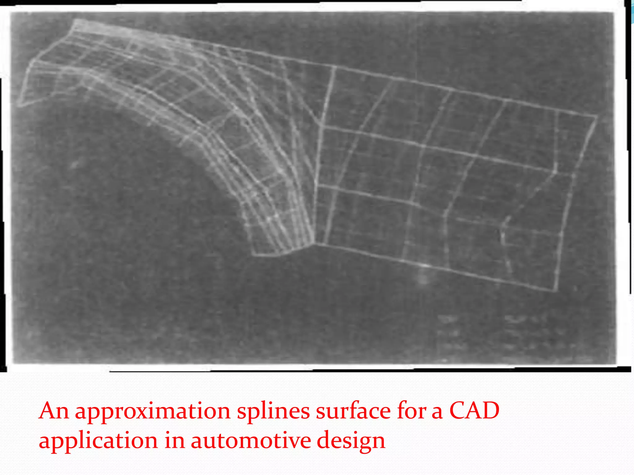 An approximation splines surface for a CAD
application in automotive design
 