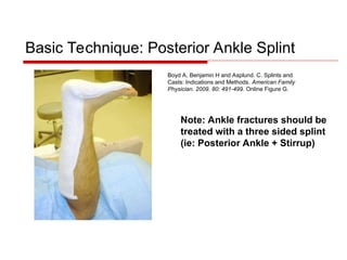 Splinting-Techniques in Orthopedics at Ease | PPT