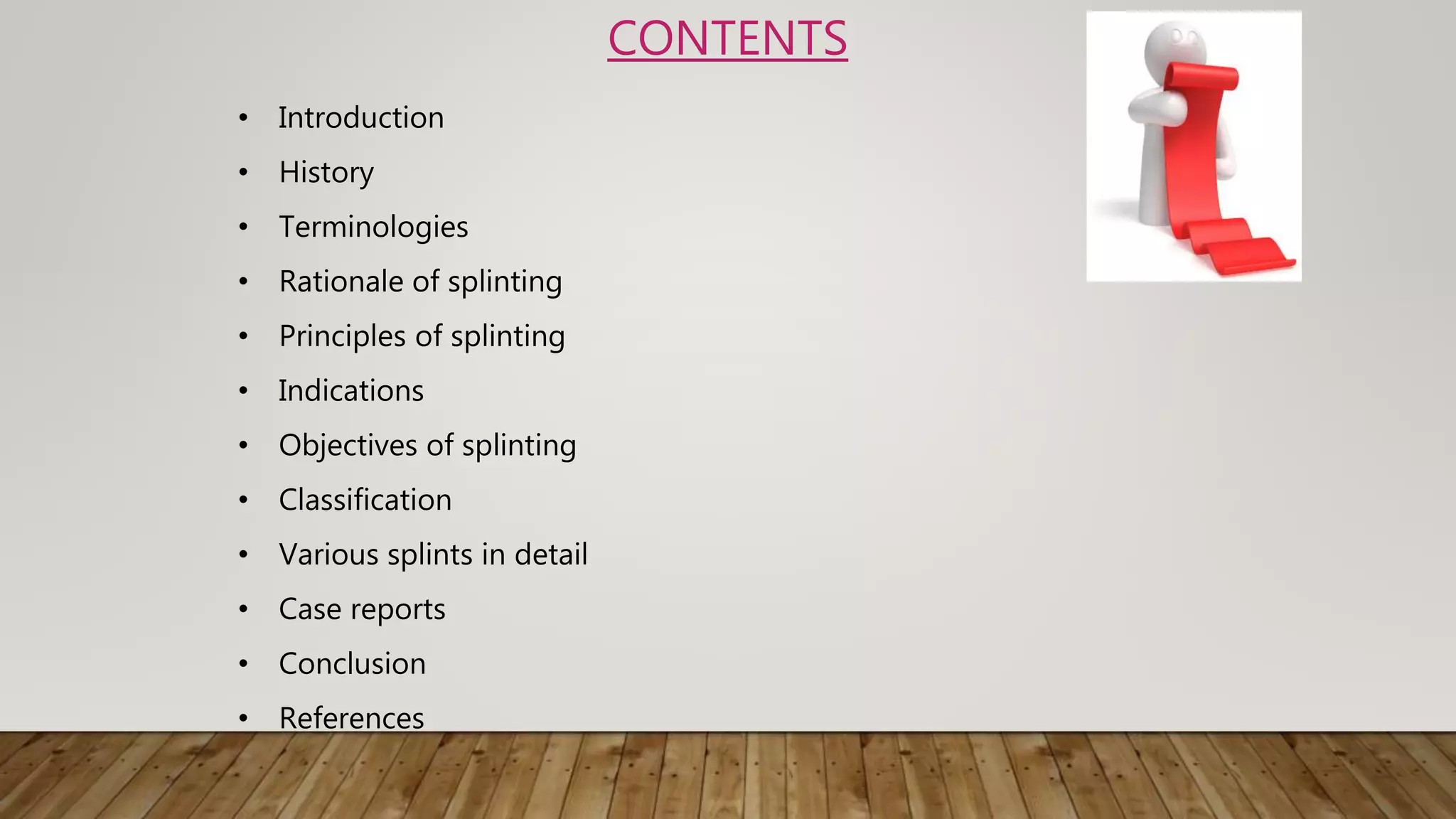 Splinting of traumatized teeth | PPTX