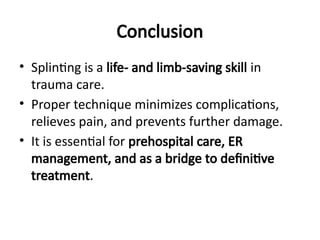 Splinting Humor Different Splinting Techniques of Fractures.pptx